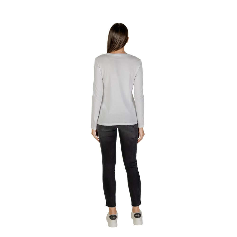 Armani Exchange White Cotton Long Sleeve T-Shirt
