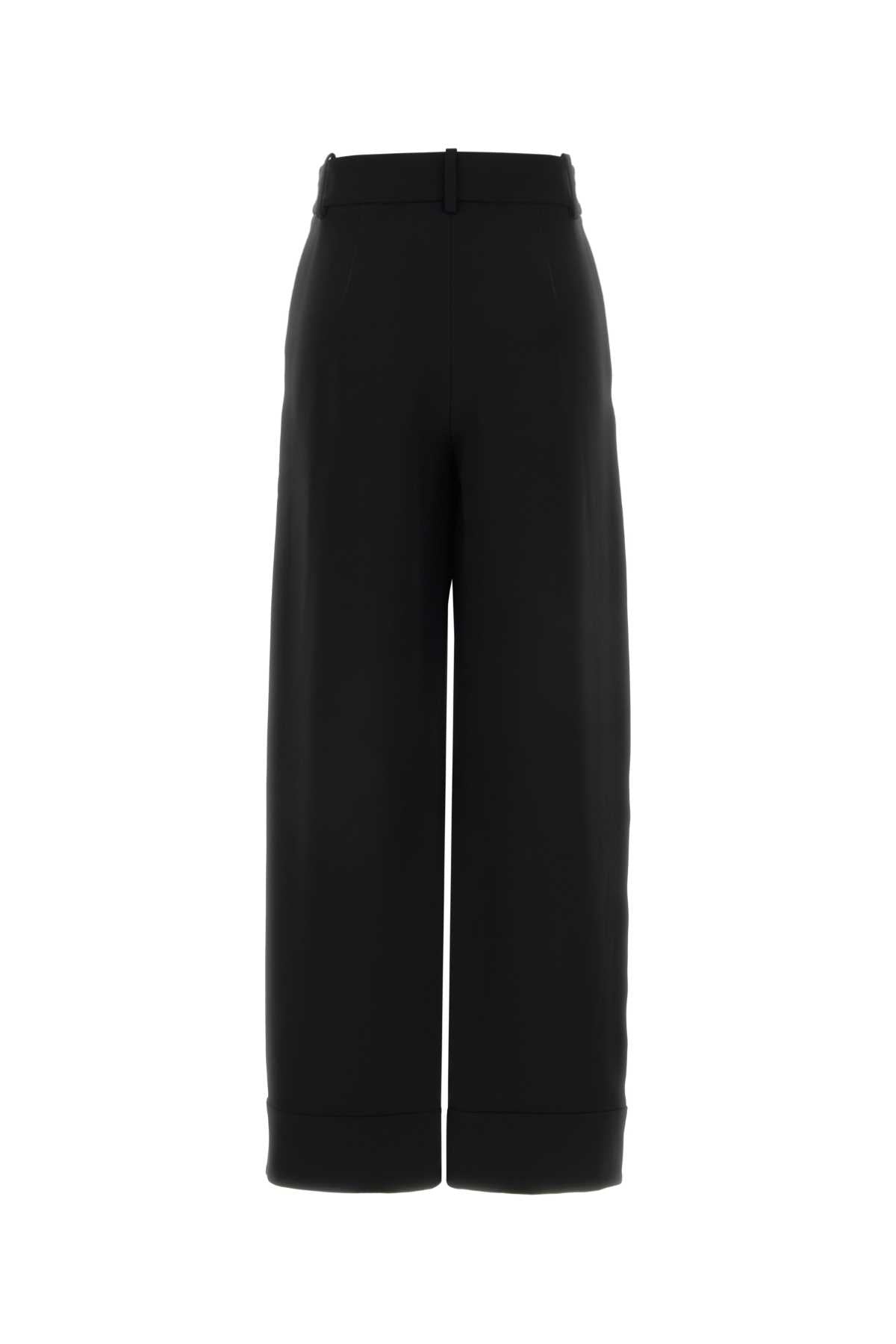 Giorgio Armani Women Black Crepe Wide-Leg Pant