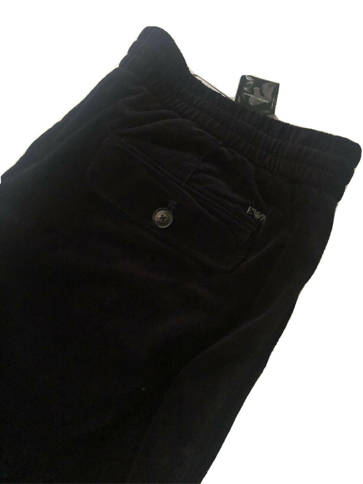 NWT $345 Emporio Armani Mens Black Casual Pants Size 34 US (50 Euro) 6Z1PL6