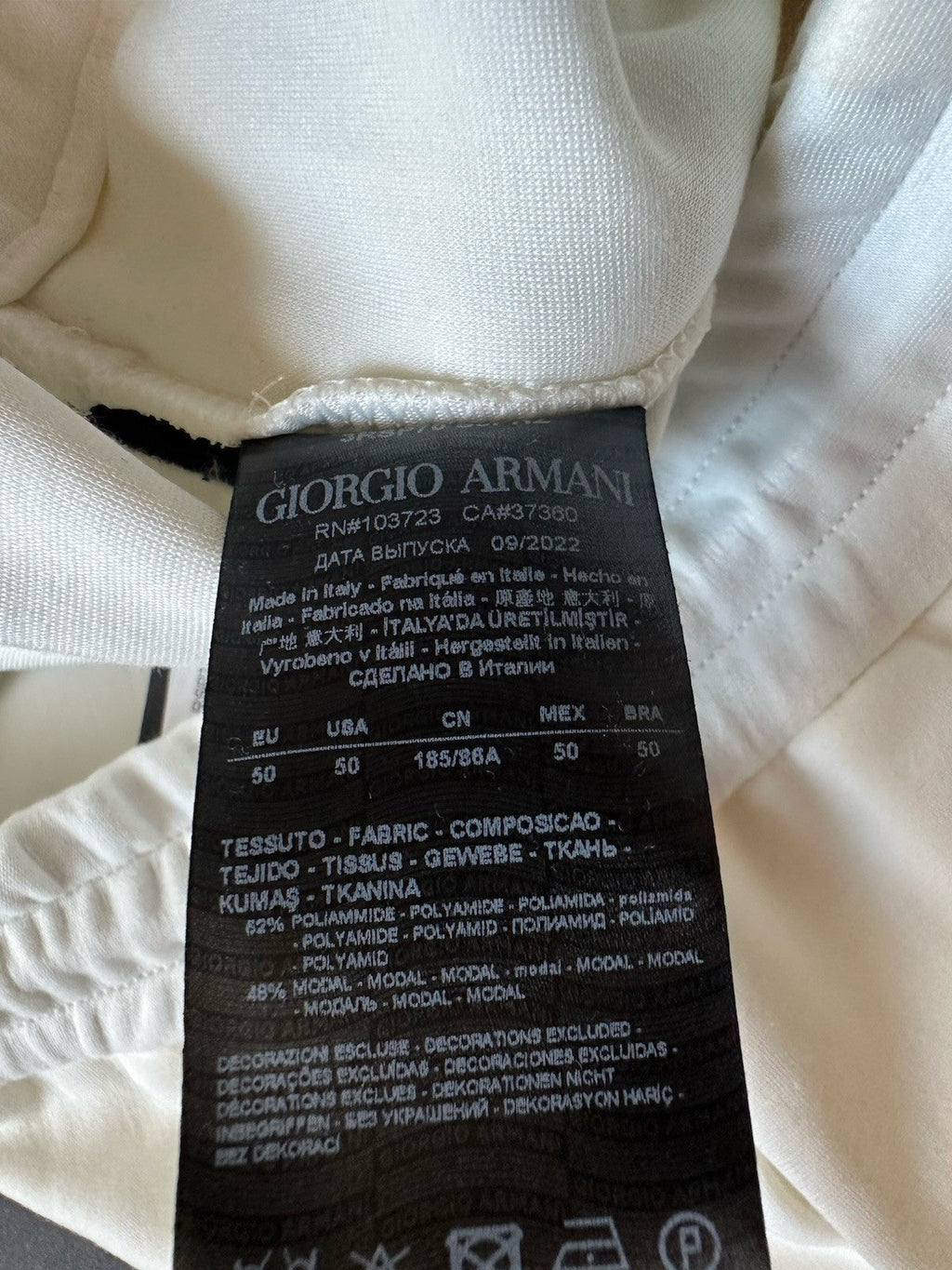 Giorgio Armani Mens White Casual Pants Size 38 US (54 Euro) 3RSP70 NWT $1095