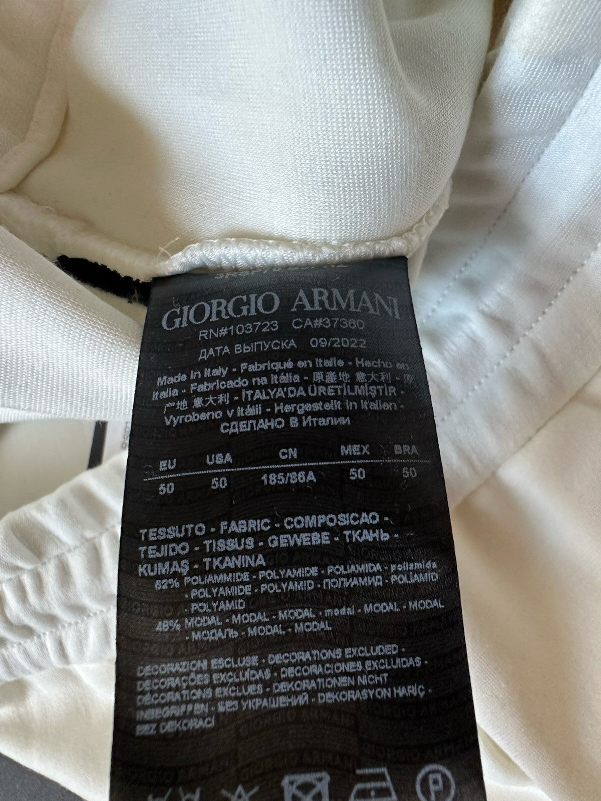 Giorgio Armani Mens White Casual Pants Size 38 US (54 Euro) 3RSP70 NWT $1095