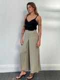 Armani Collezioni 2000s Silk Wide Leg Pleated Trousers - W26