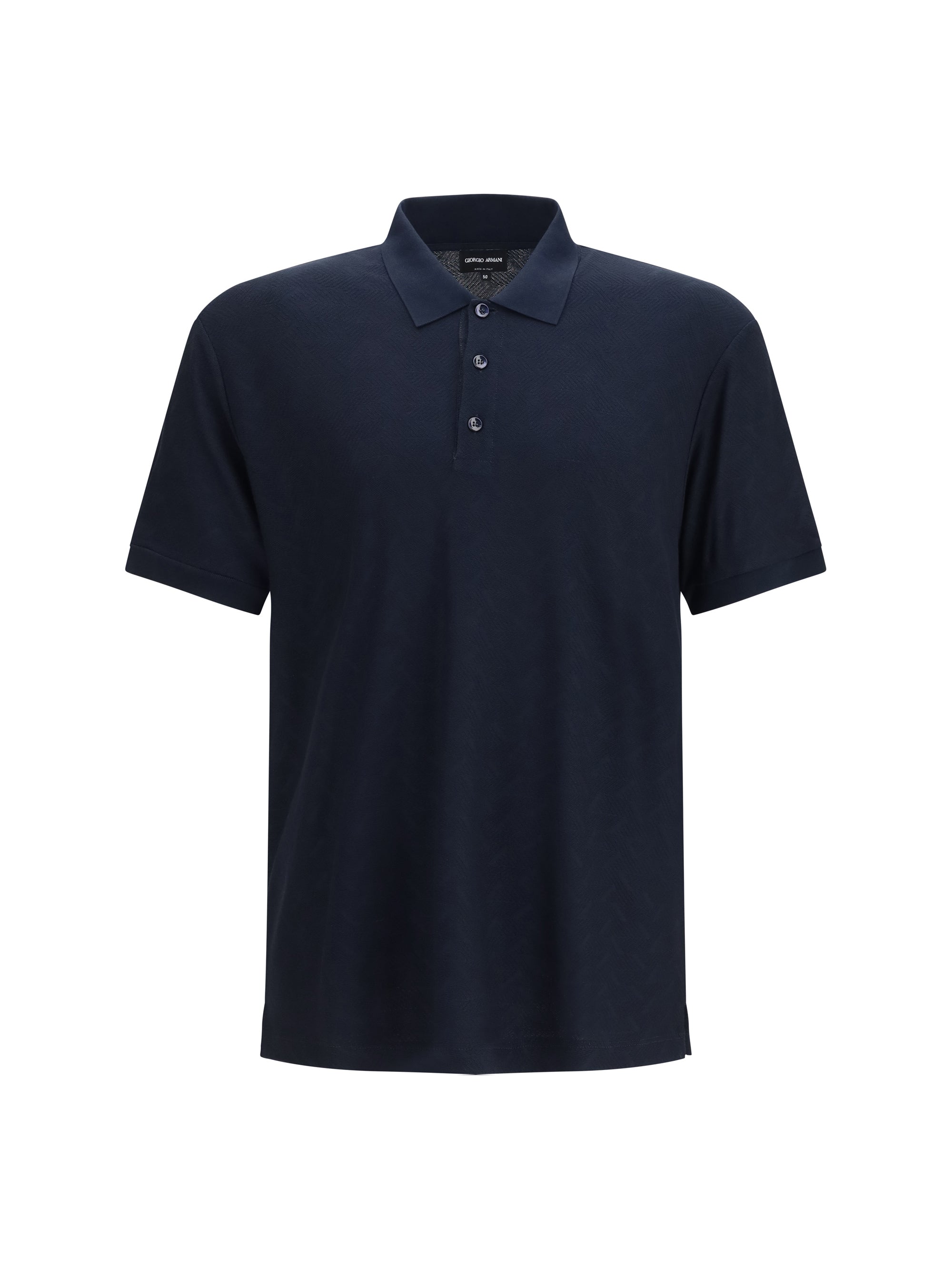 Giorgio Armani Men Viscose And Polyester Polo Shirt