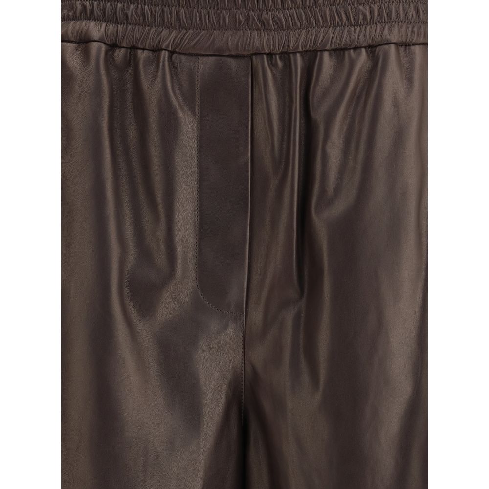 Giorgio Armani Black Leather Pants