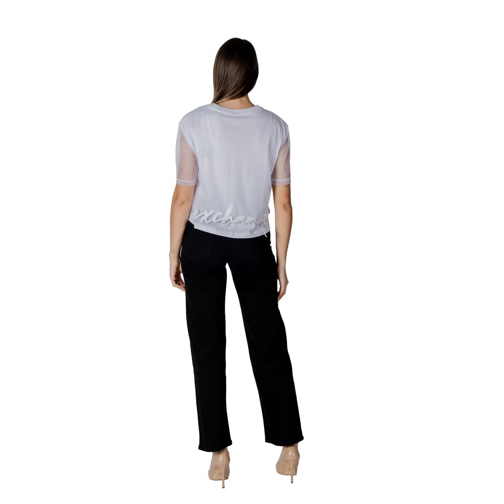 Armani Exchange White Cotton T-Shirt