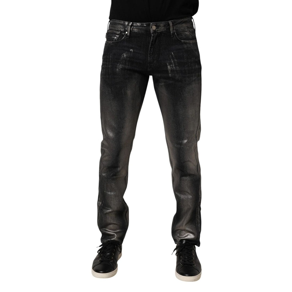 Emporio Armani Black Washed Slim Fit Men Denim Trouser Jeans