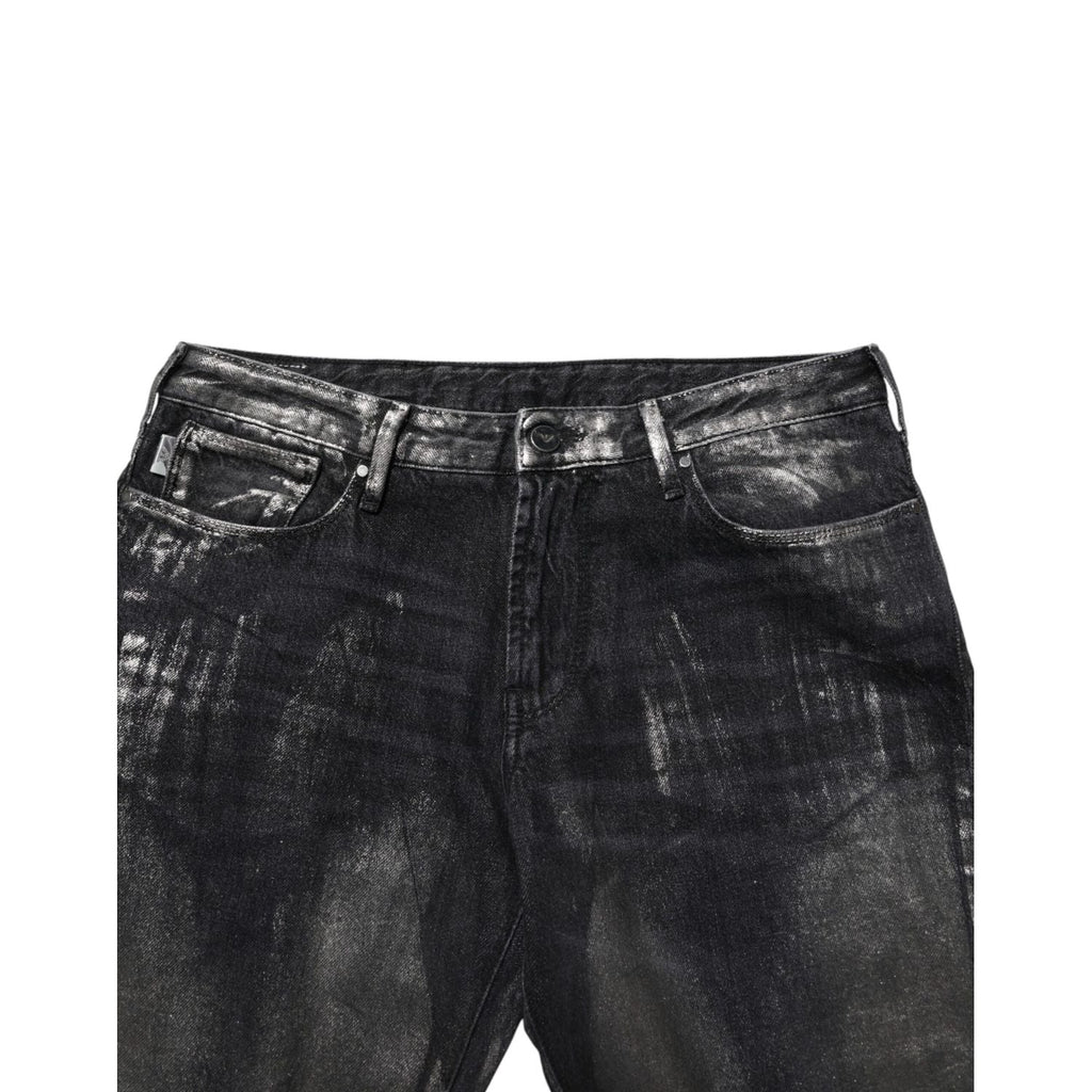 Emporio Armani Black Washed Slim Fit Men Denim Trouser Jeans