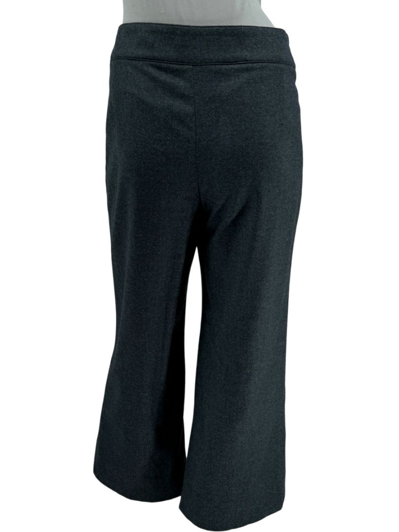 Armani Collezioni Charcoal Grey Wool Angora Wide-Leg Trousers – Size 12 (IT 48)