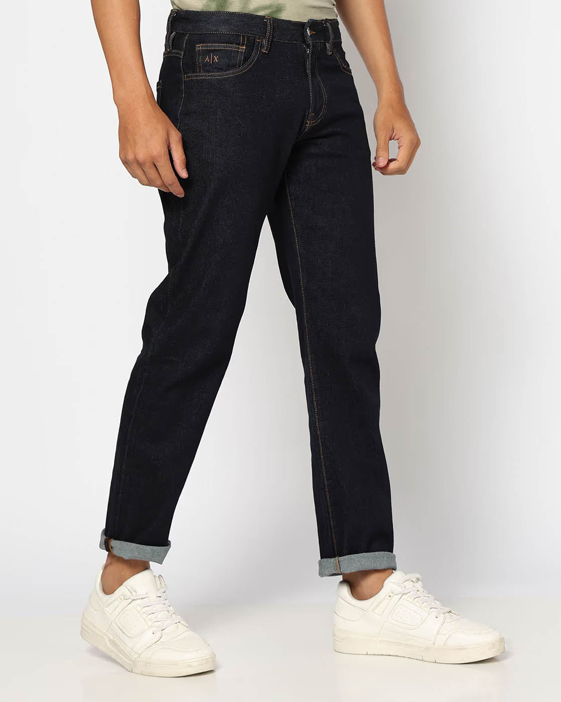 Armani Exchange Mens J16 Straight Fit Jeans - Blue Denim MB001