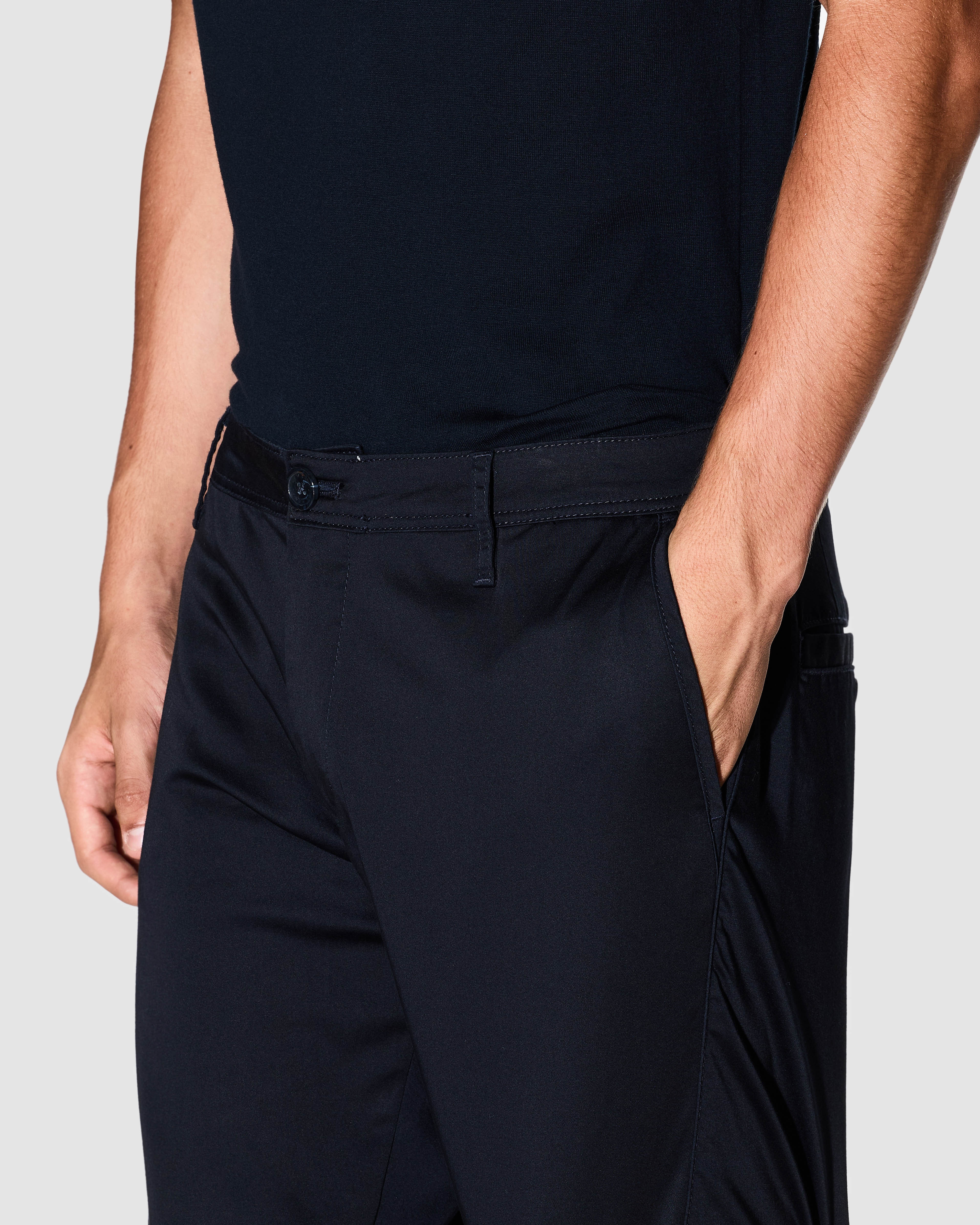 Armani Exchange Mens Stretch Cotton Chinos - Deep Navy UB101