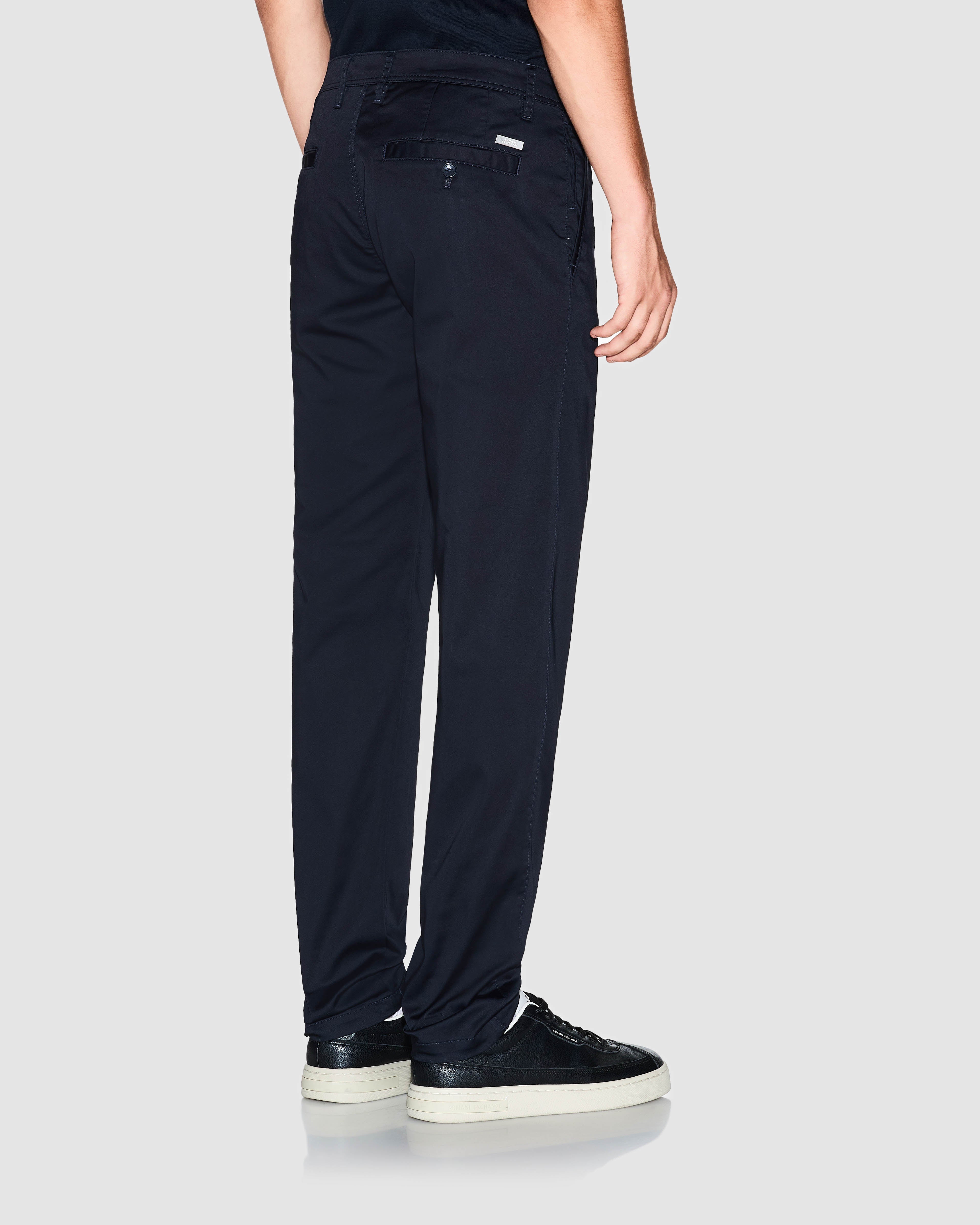 Armani Exchange Mens Stretch Cotton Chinos - Deep Navy UB101
