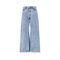 Emporio Armani J33 Frayed Denim Pants Blue Women