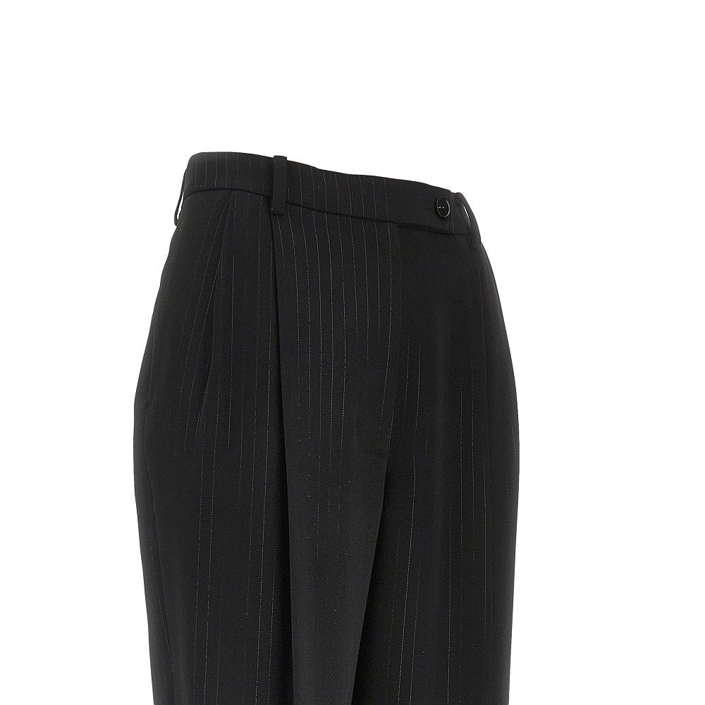 Emporio Armani Cady Pants with Darts Black Women