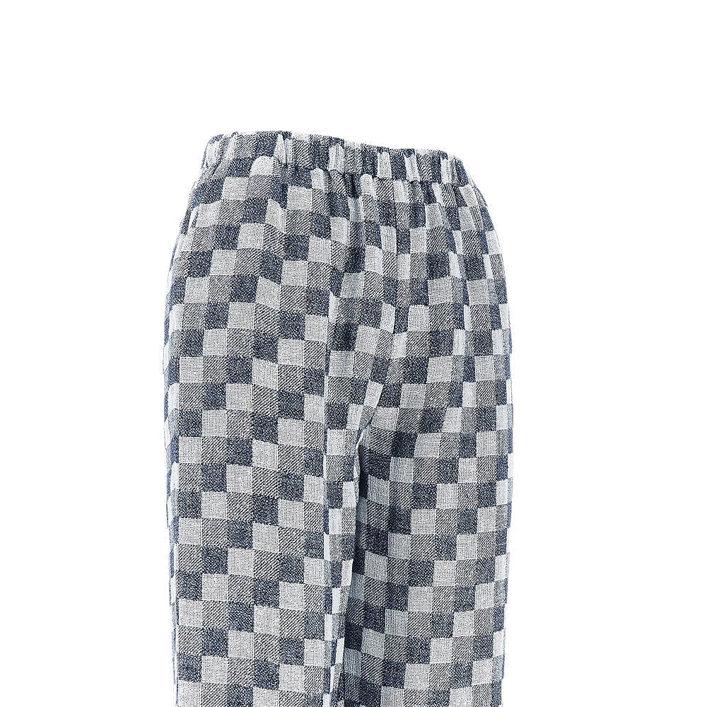 Emporio Armani Linen-blend Gauze Pants Blue