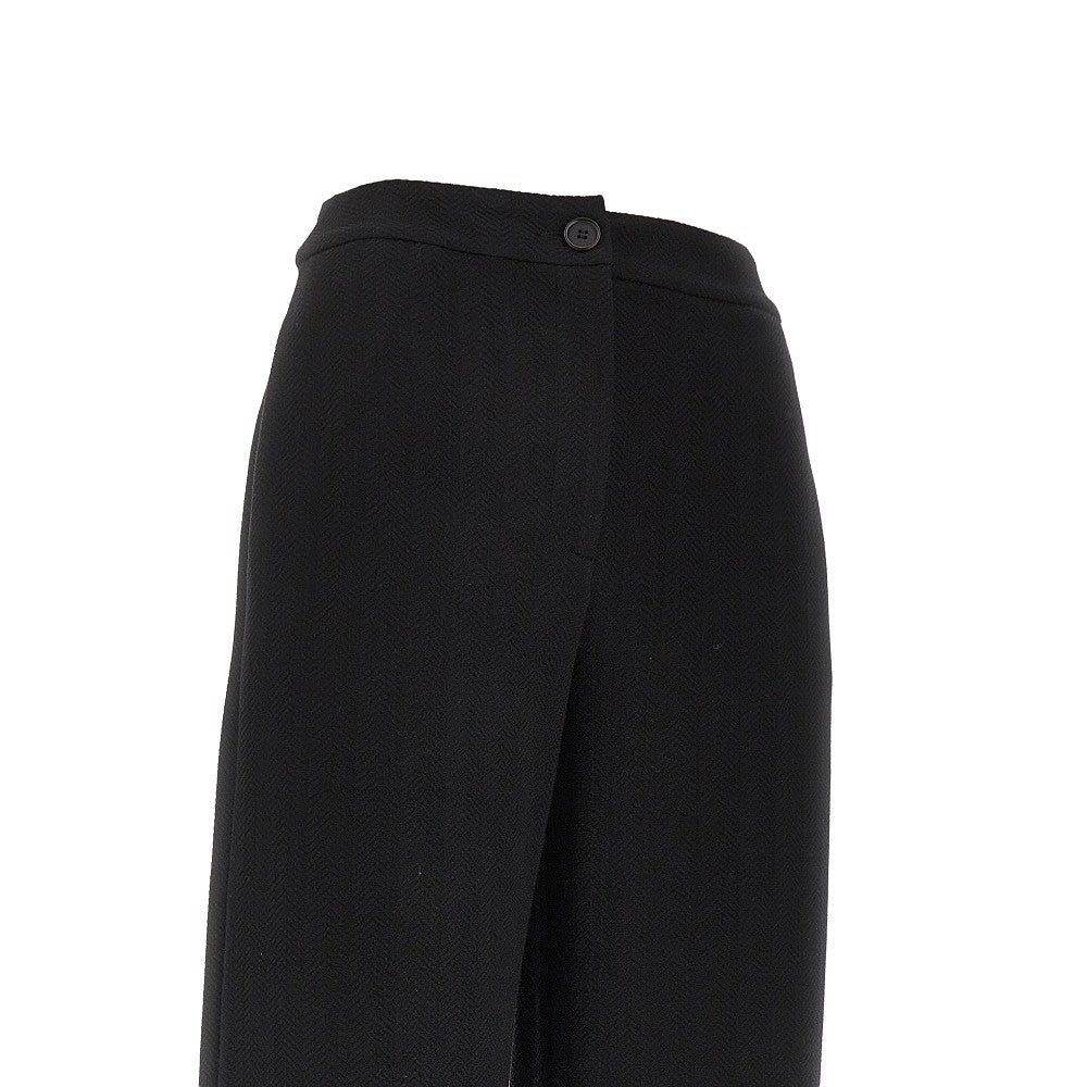 Emporio Armani Chevron Jersey Pants Black Women