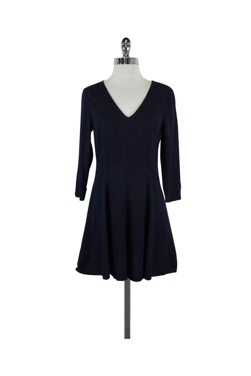 Armani Exchange - Navy Long Sleeve Flared Dress Sz 2
