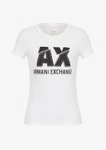 armani exchange white black women tshirts